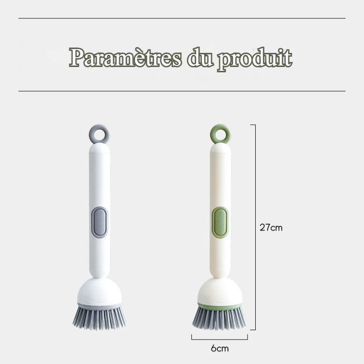 Brosse à casserole rotative réglable