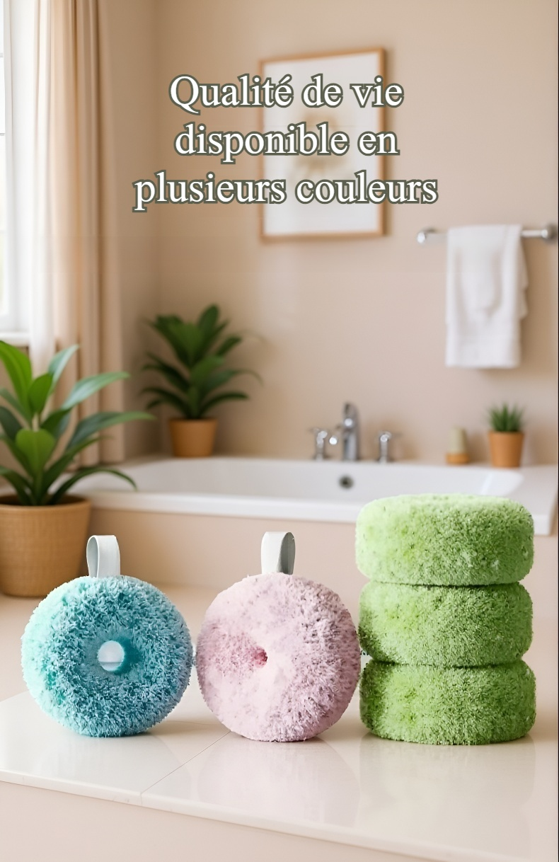 Brosse de nettoyage antibactérienne pour évier de salle de bain