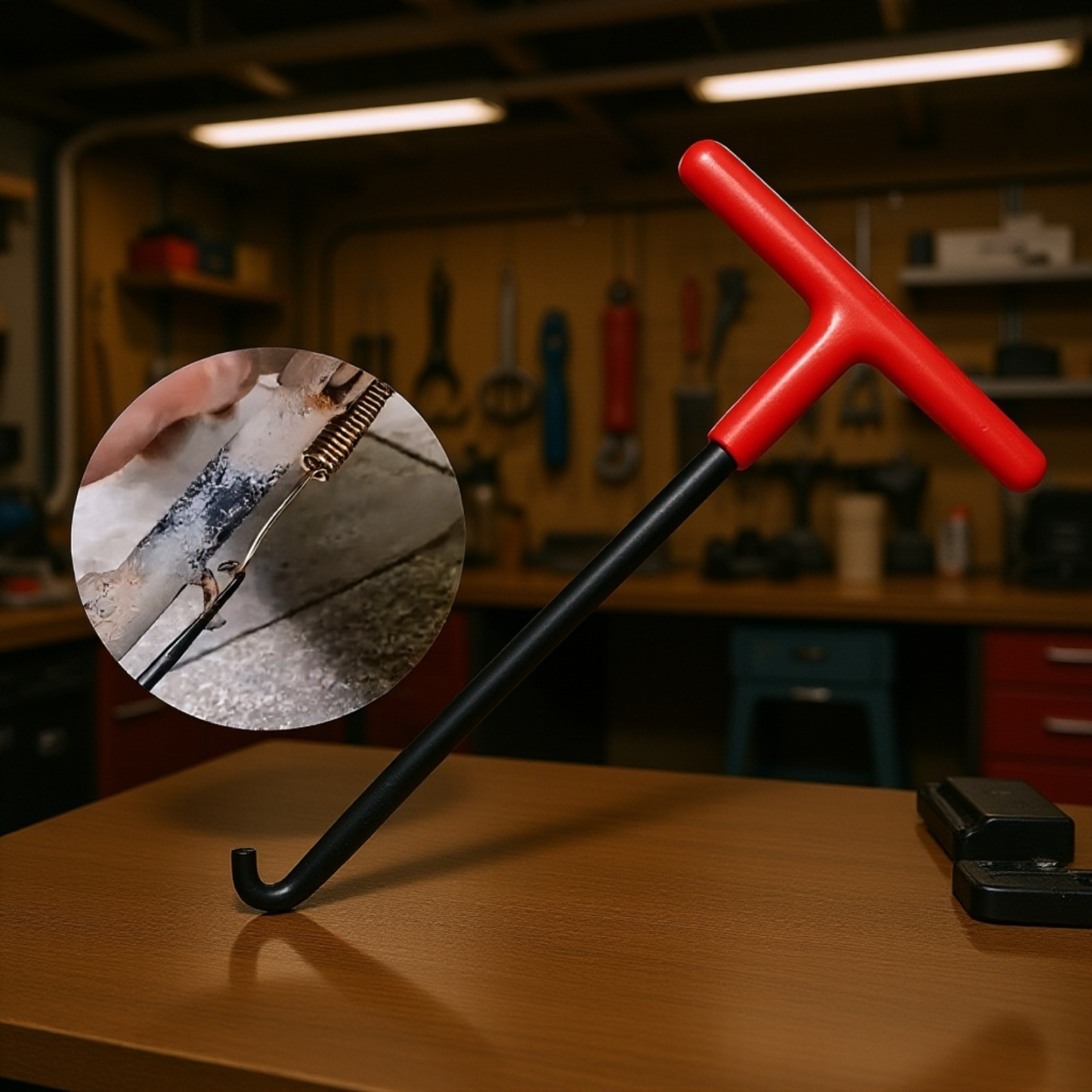 Crochet à ressort pour échappement de moto