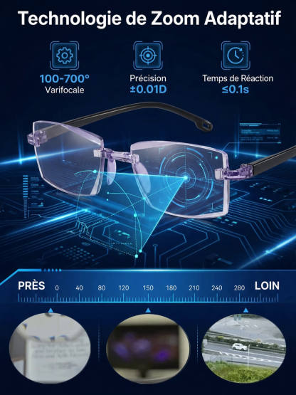 【Aucun examen de la vue requis】Lunettes Morel Jura🔥 | Auto-Focus Intelligent 0.1s | Vue Parfaite Sans Test Préalable | dioptrie ajustable de -10D à +10D🧬 | verres polarisés photochromiques👓