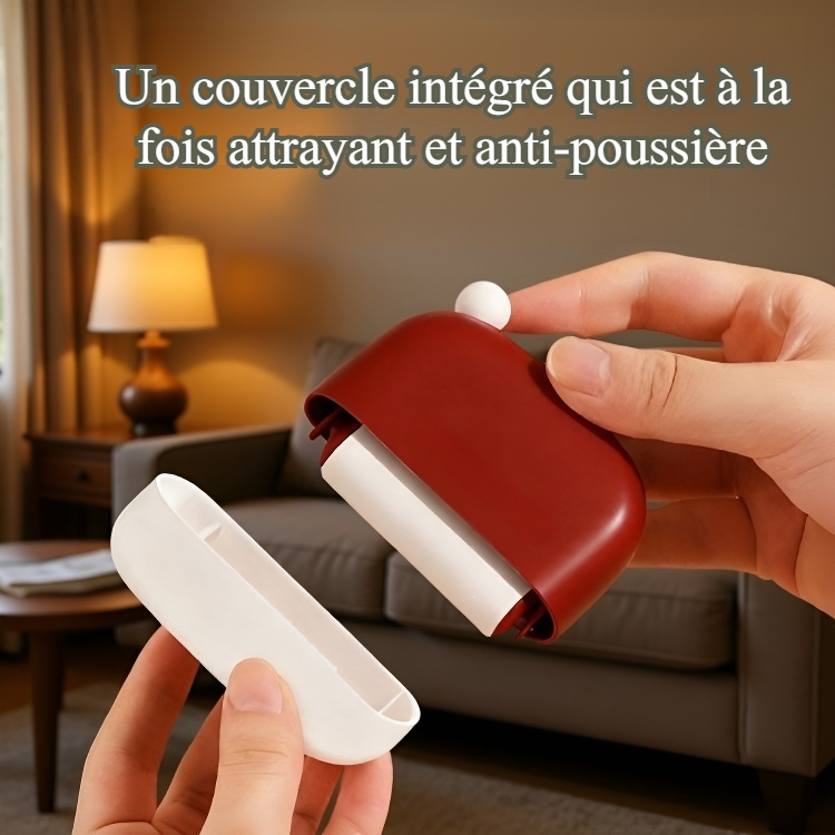 Nettoyage efficace des tissus avec mini rouleau adhésif