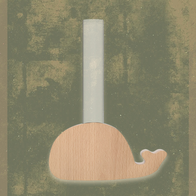 Vase magnétique en tube à essai en bois naturel pour réfrigérateur
