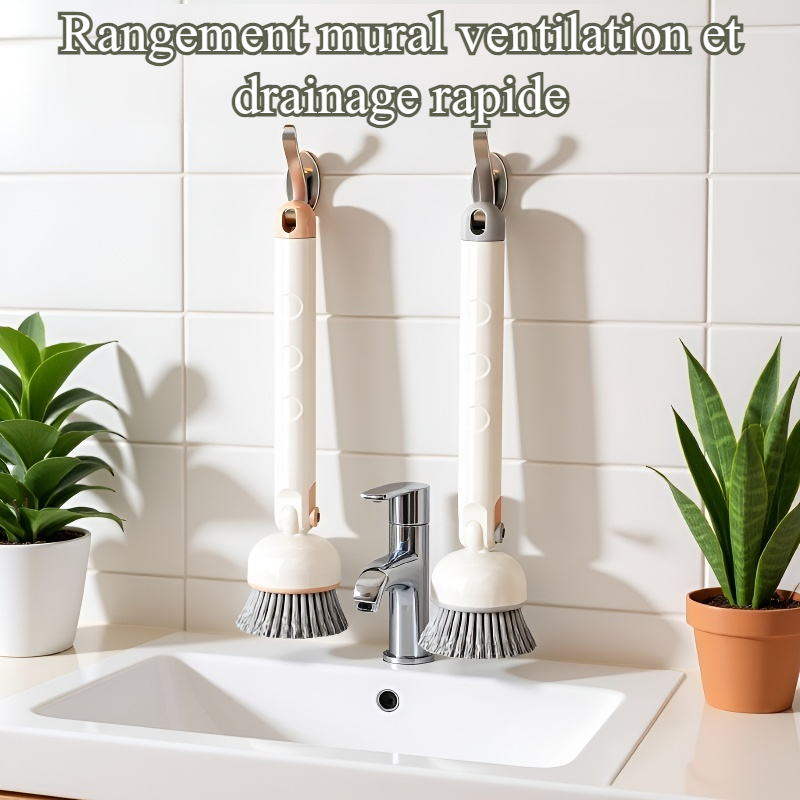 Brosse à vaisselle à long manche pour cuisine domestique