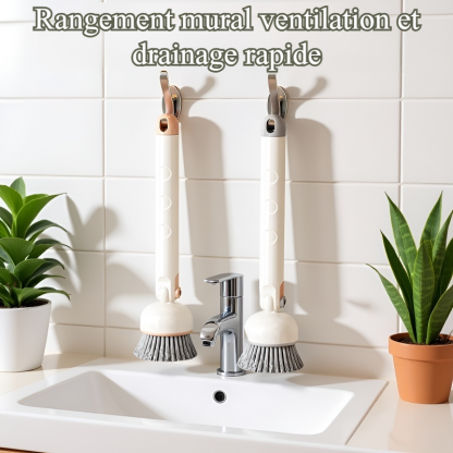 Brosse à vaisselle à long manche pour cuisine domestique