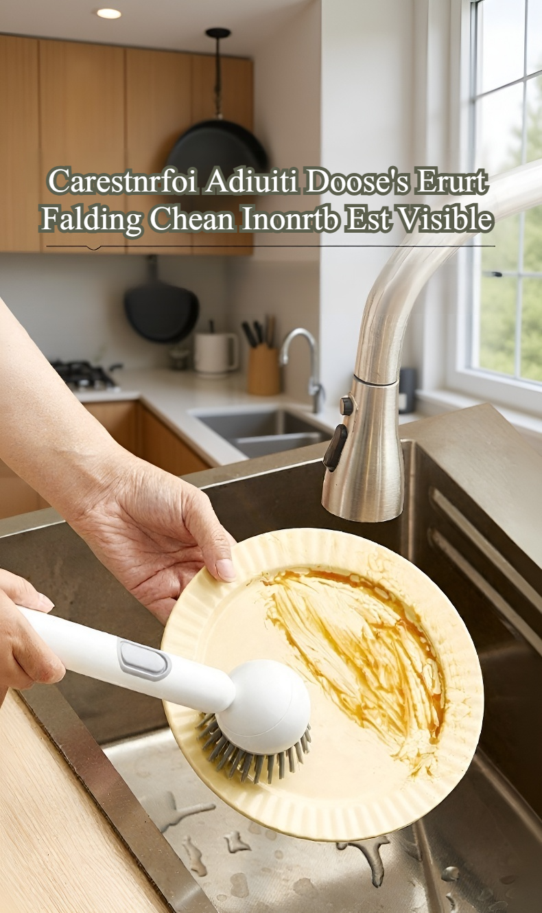 Brosse rotative nettoyant une casserole incrustée