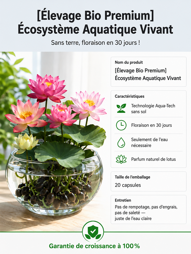Lotus Purificateur d'Air CNRS🌸 | Sans terre ni engrais🧬 | Éclosion dans l'Eau💧 | Parfum Naturel de Grasse🧴 | Élimine le formaldéhyde🌿 | Résiste aux températures extrêmes | Fleurit toute l'année🌺