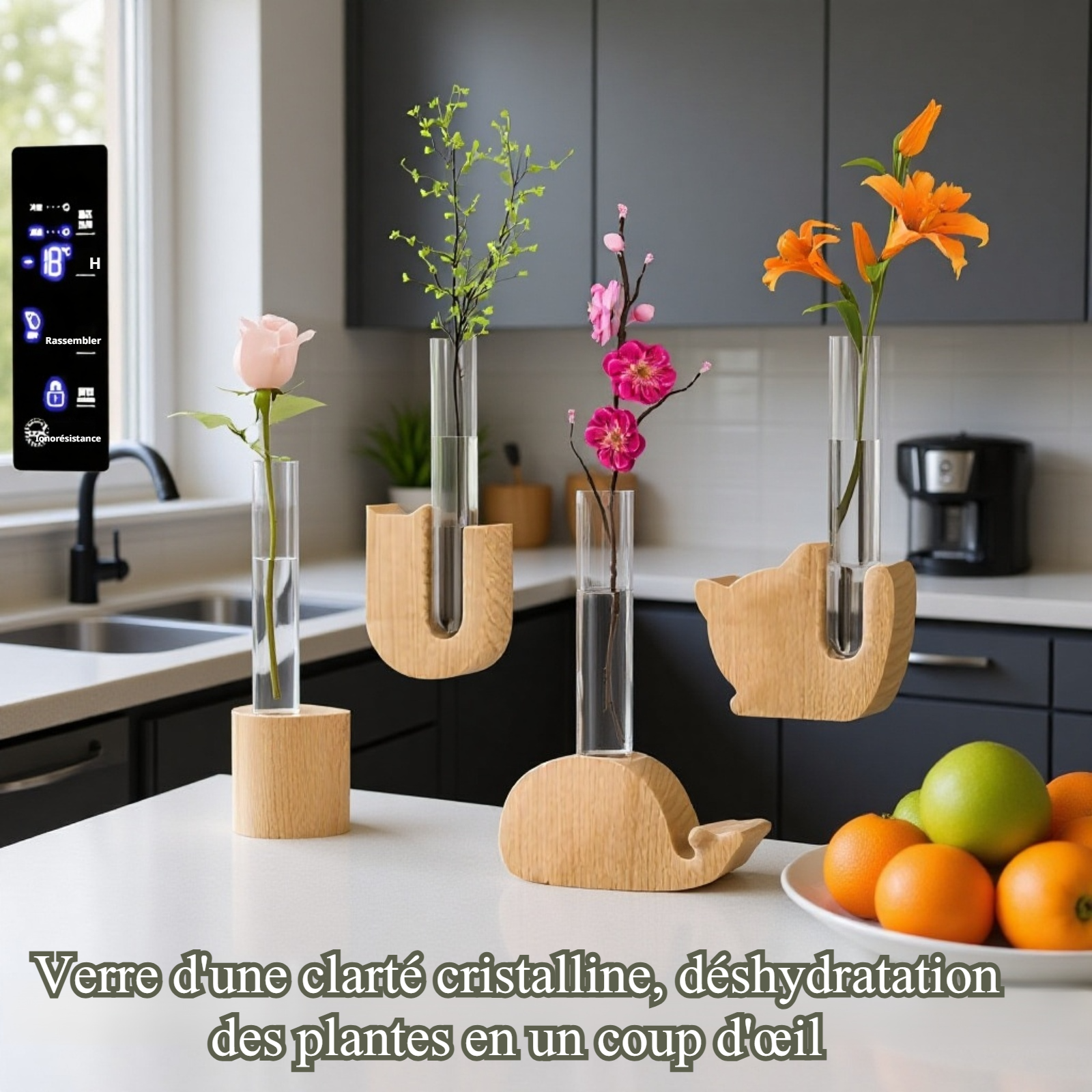 Décoration florale originale pour réfrigérateur