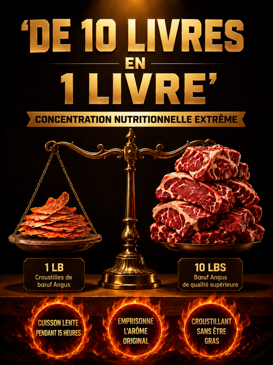 🥩 Lanières de Bœuf Angus Sélection Chefs Parisiens | Faible en Glucides sans Pic Glycémique | Maintien Musculaire Quotidien ✅ | 100% Pur Muscle sans Sucre Ajouté | Riche en Fer et Protéines pour la Vitalité ✨