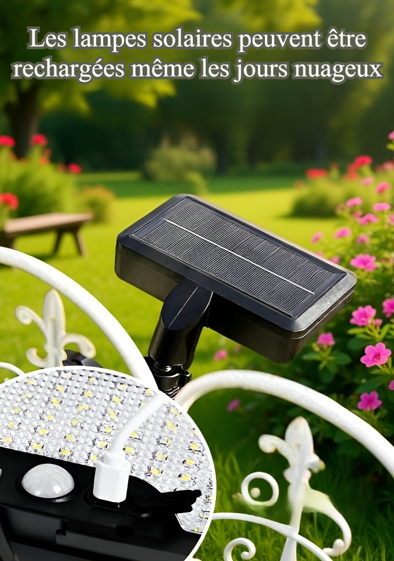 Lampe solaire étanche pour terrasse