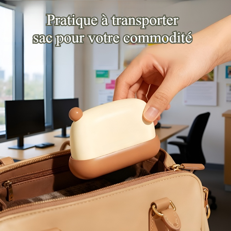 Rouleau adhésif compact pour enlever les poils d’animaux