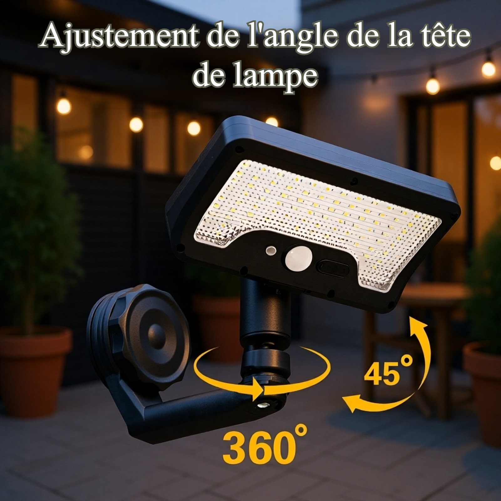 Éclairage LED solaire pour allée de jardin