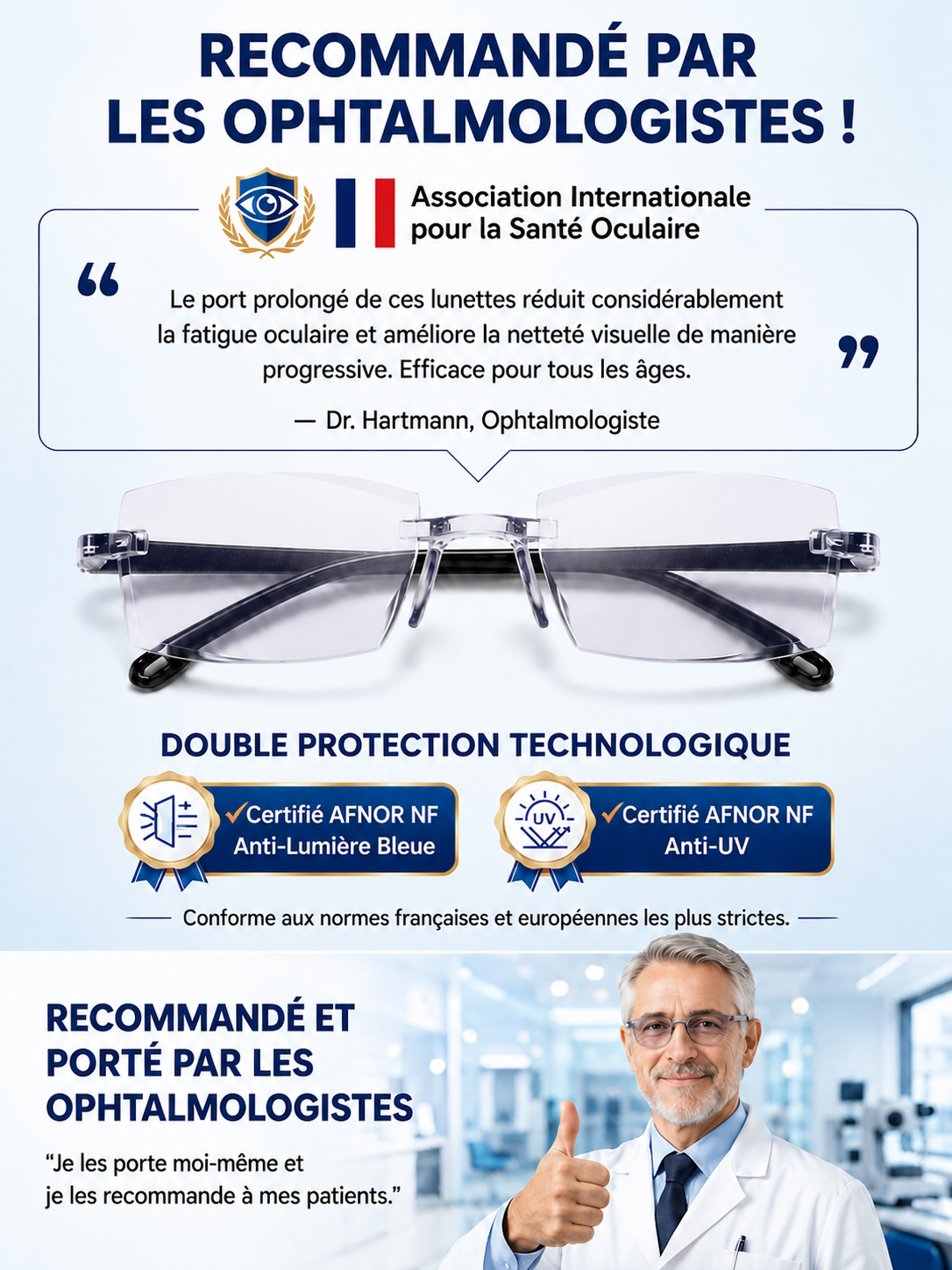 【 Révolution Optique 】Lunettes Intelligentes 3-en-1🔥Technologie Allemande & Anti-UV | Aucun examen de la vue requis | Lunettes progressives autofocus 0,01s🧬 | +1,00 à +7,00 dioptries, réglage continu lecture/conduite👓
