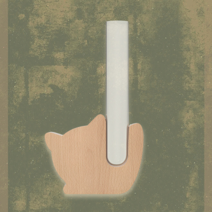 Vase magnétique en tube à essai en bois naturel pour réfrigérateur