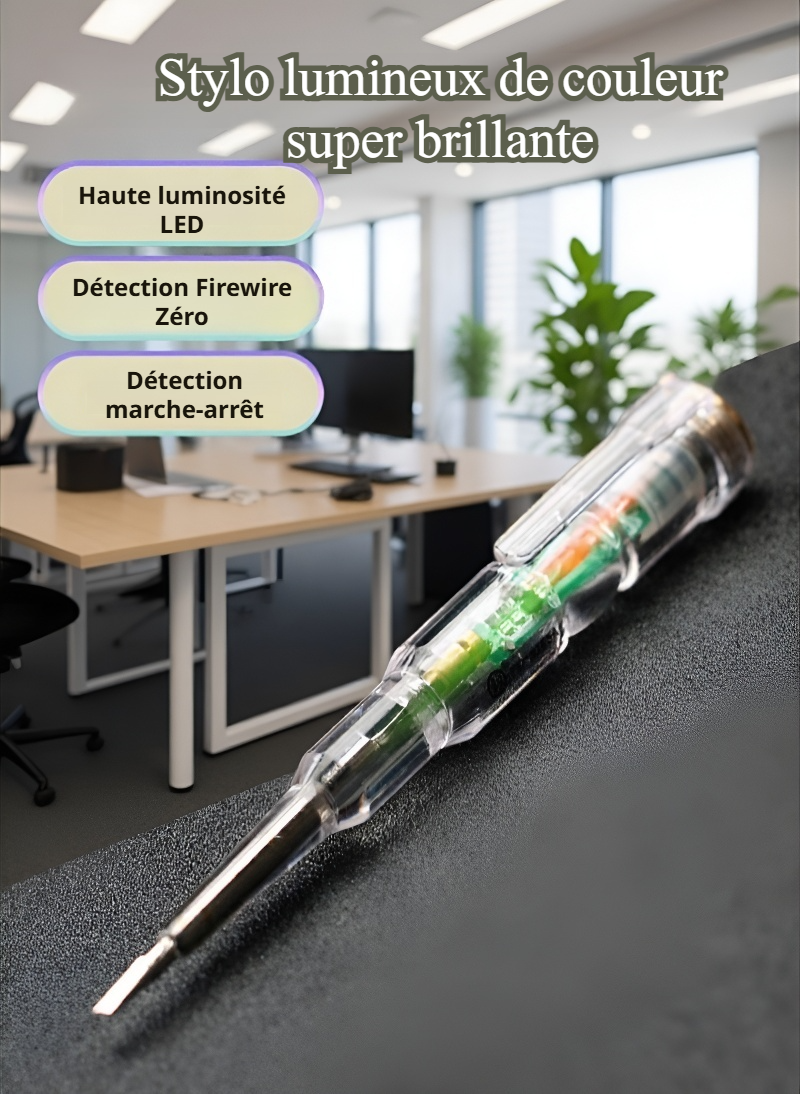 Stylo détecteur de tension intelligent en utilisation