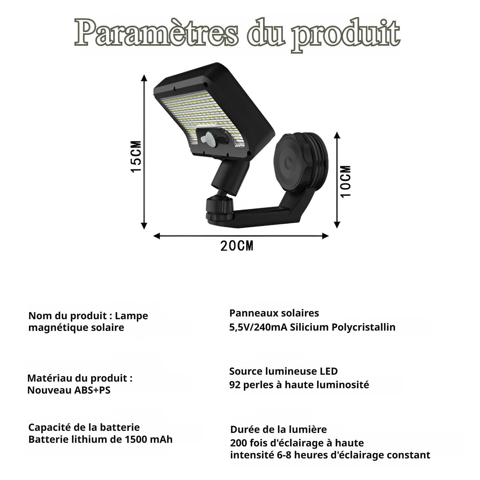 Décoration de jardin avec lampe solaire