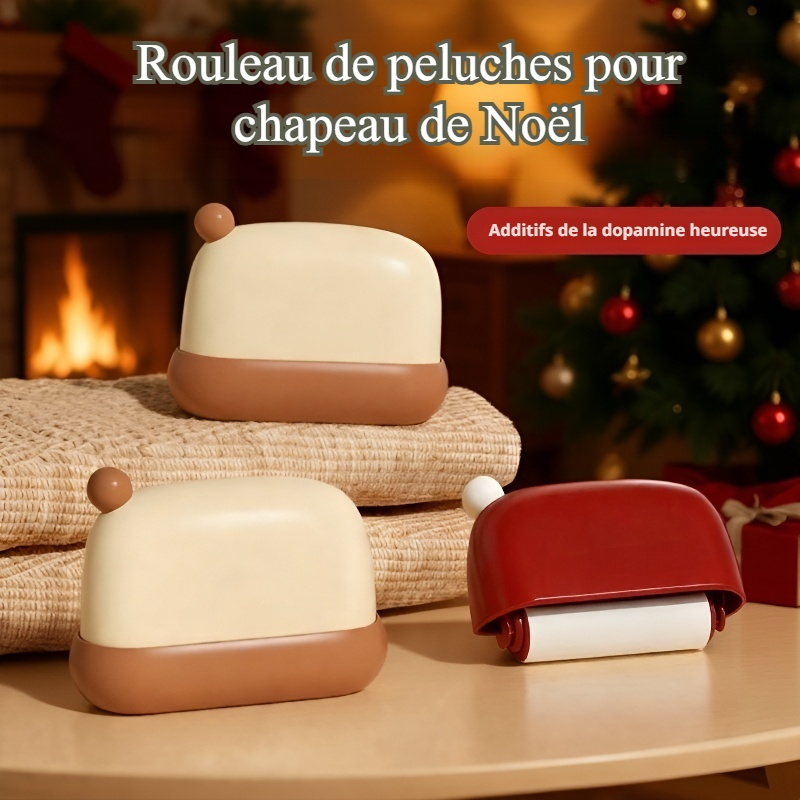 Mini rouleau adhésif pour vêtements en utilisation sur une veste