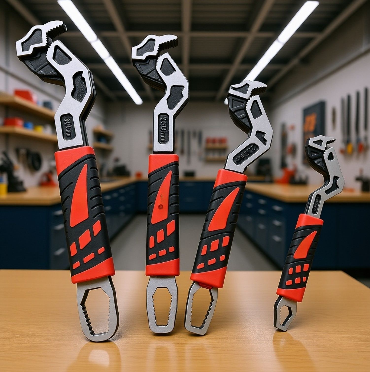 Clé à molette multifonction à grande ouverture vue de face