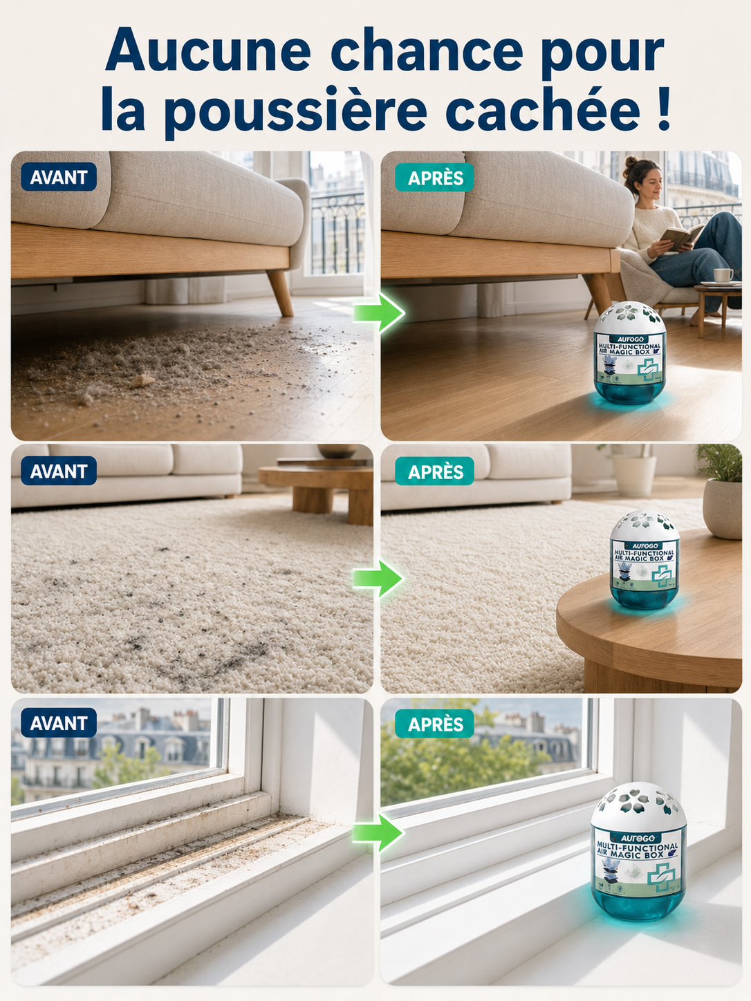 ✅Boîtier Purificateur Anti-Moisissure [Innovation ADEME et Allemagne] | Élimine Spores et Odeurs en 24h⚡ | Zéro Branchement Électrique | Couvre jusqu’à 70m²🏠 | Sans Agents Chimiques Irritants🌿