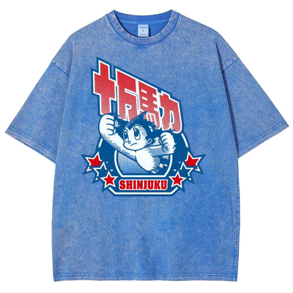 SHINJUKU Washed Vintage Short Sleeves T-Shirt