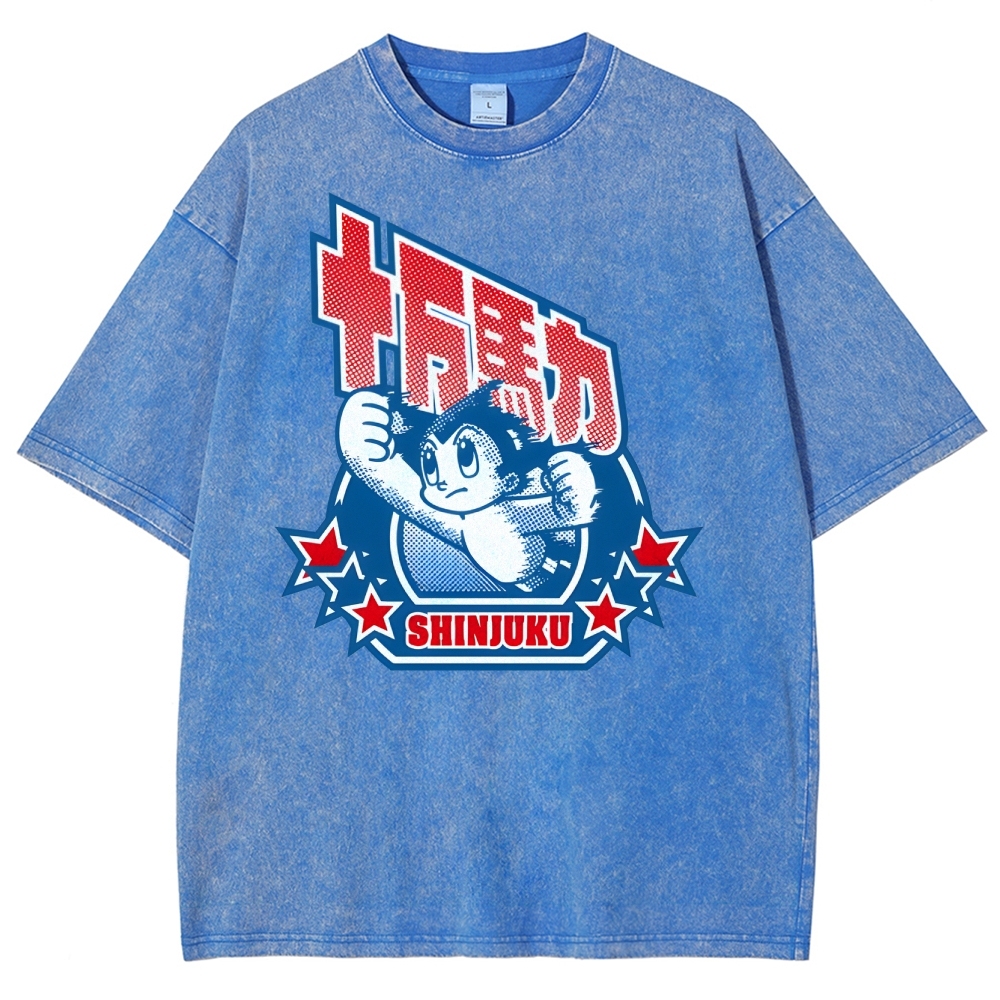 SHINJUKU Washed Vintage Short Sleeves T-Shirt