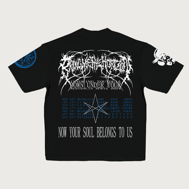 "Bring Me The Horizo" Print Short-Sleeved T-Shirt