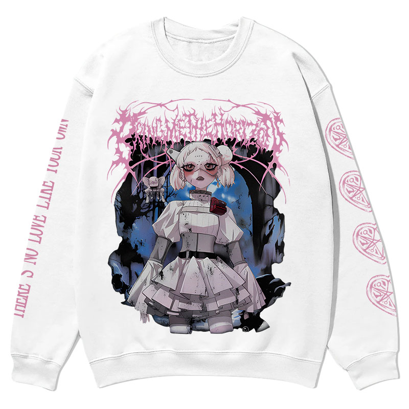 "Bring Me The Horizo" Print Casual Crewneck Sweatshirt