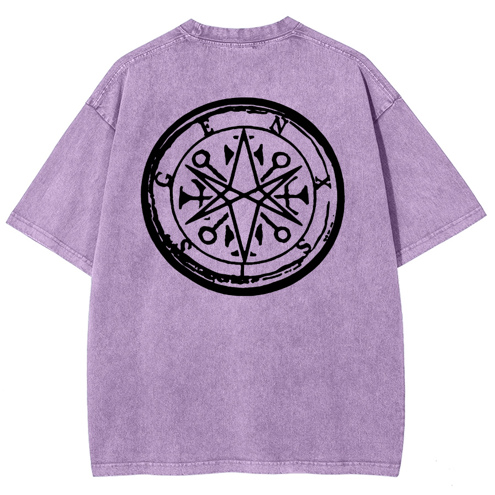 "Bring Me The Horizon" Black Metal Genexis Print Washed T-Shirt