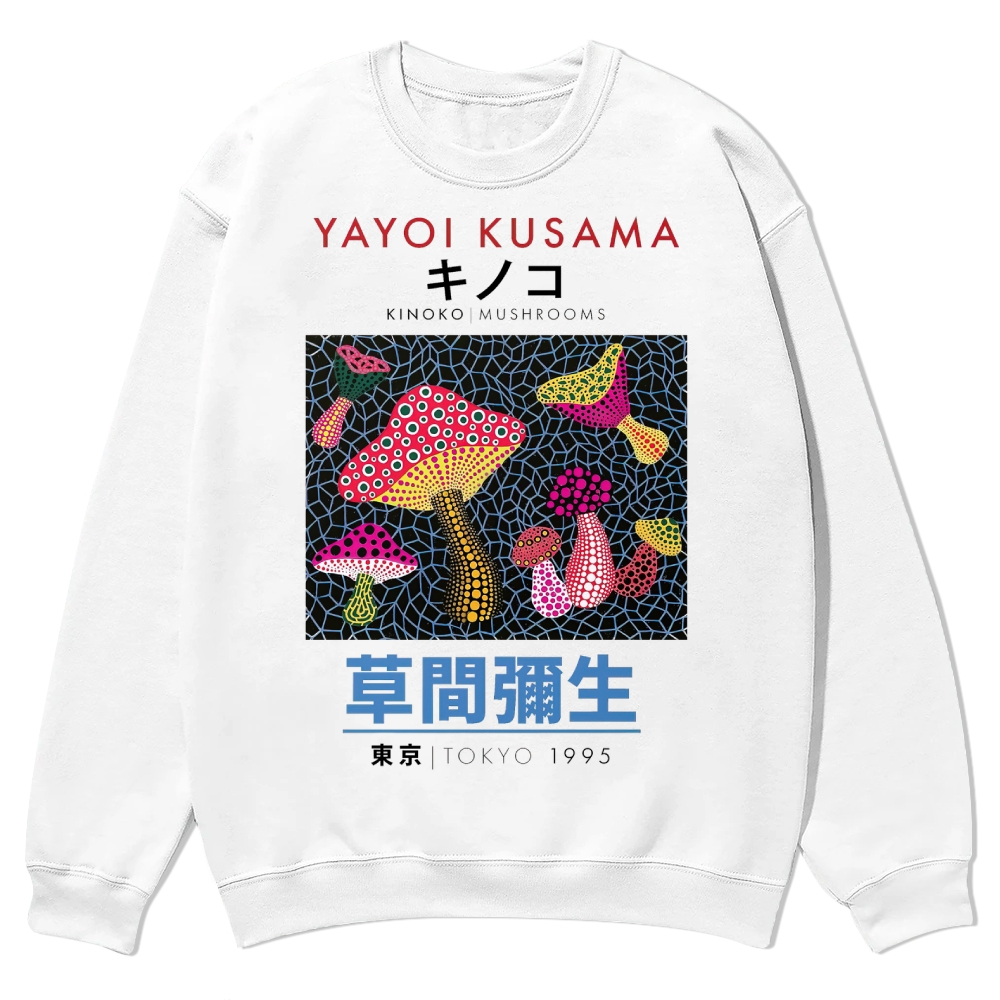 Pink Mushrooms Crew Neck Sweatshirt