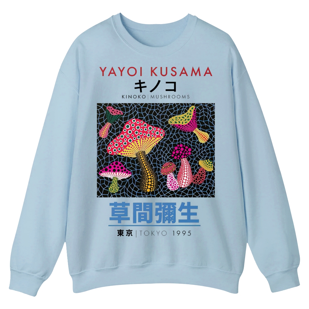 Pink Mushrooms Crew Neck Sweatshirt