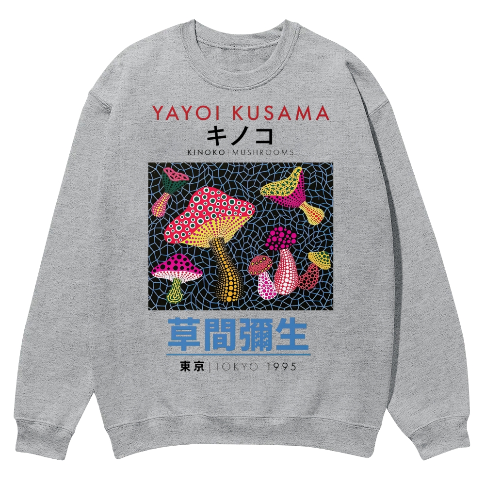 Pink Mushrooms Crew Neck Sweatshirt