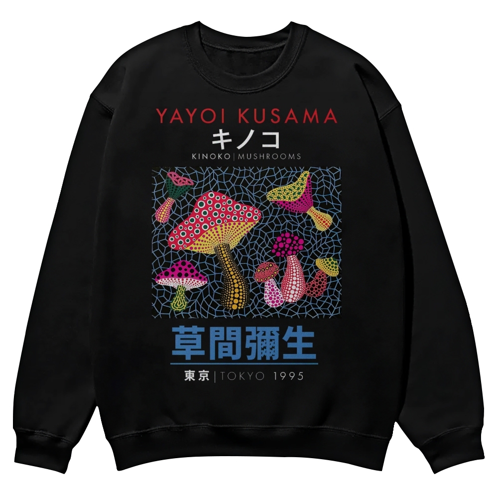 Pink Mushrooms Crew Neck Sweatshirt