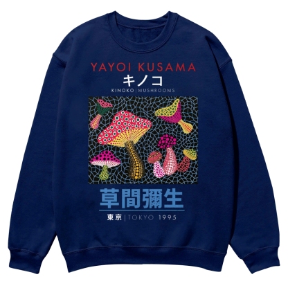 Pink Mushrooms Crew Neck Sweatshirt