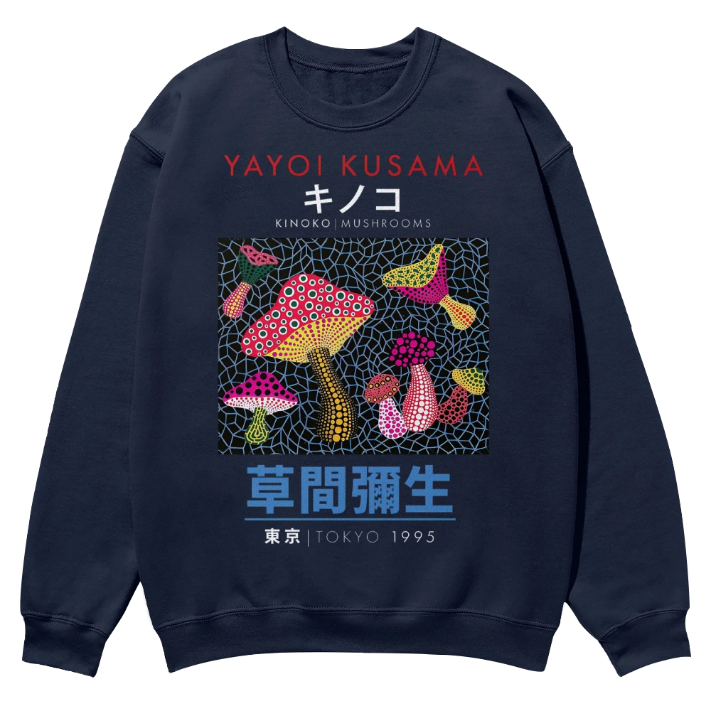 Pink Mushrooms Crew Neck Sweatshirt