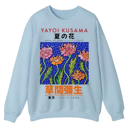 Summer Flowers Crew Neck Sweatshirt
