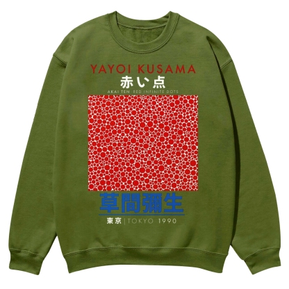 Red Dots Crew Neck Sweatshirt