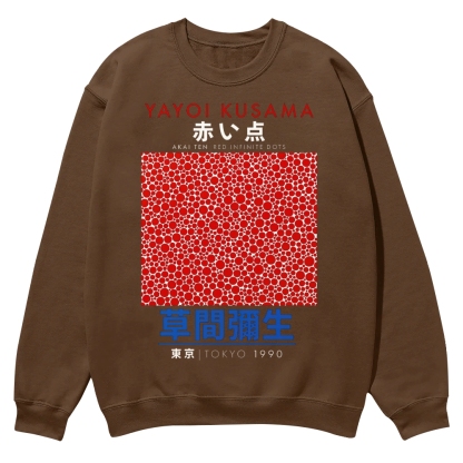 Red Dots Crew Neck Sweatshirt