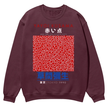 Red Dots Crew Neck Sweatshirt