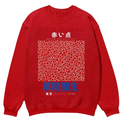 Red Dots Crew Neck Sweatshirt