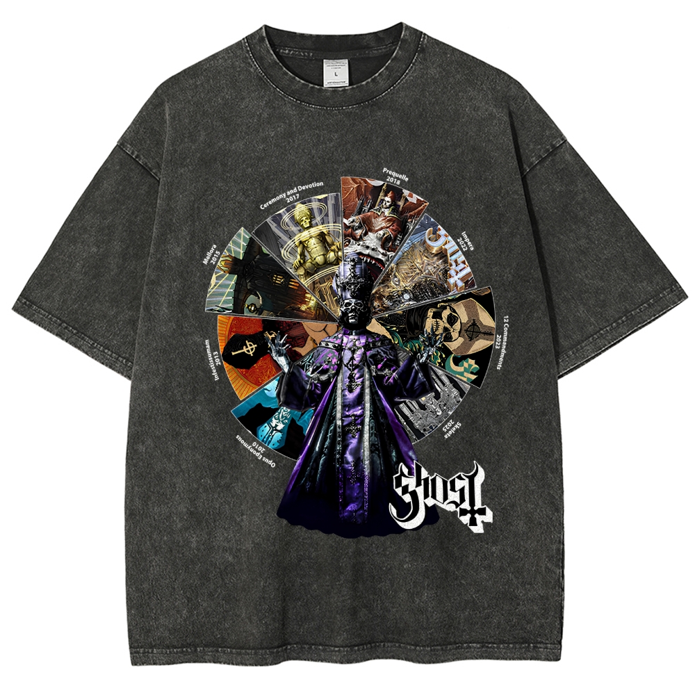 Vintage Music Album Unisex Fit Washed T-Shirt