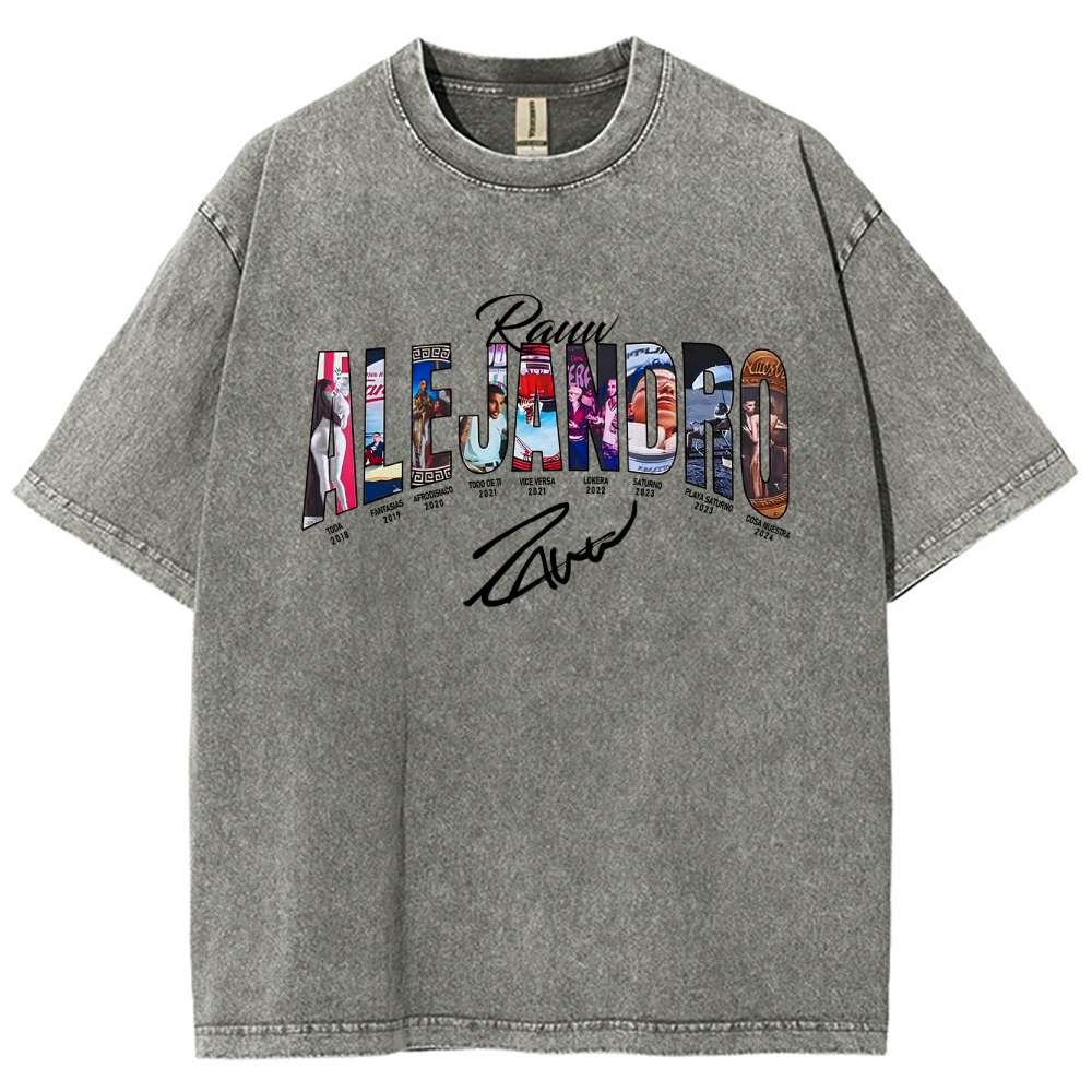 Music Album Unisex Fit Washed T-Shirt