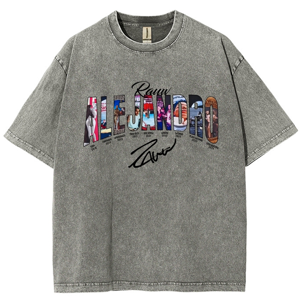 Music Album Unisex Fit Washed T-Shirt