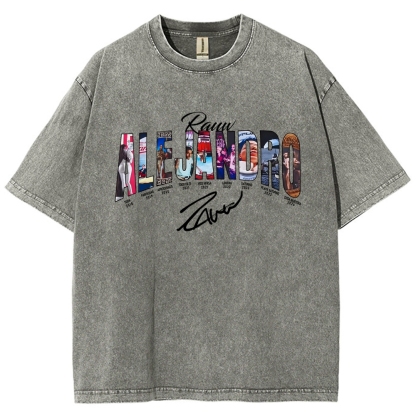 Music Album Unisex Fit Washed T-Shirt