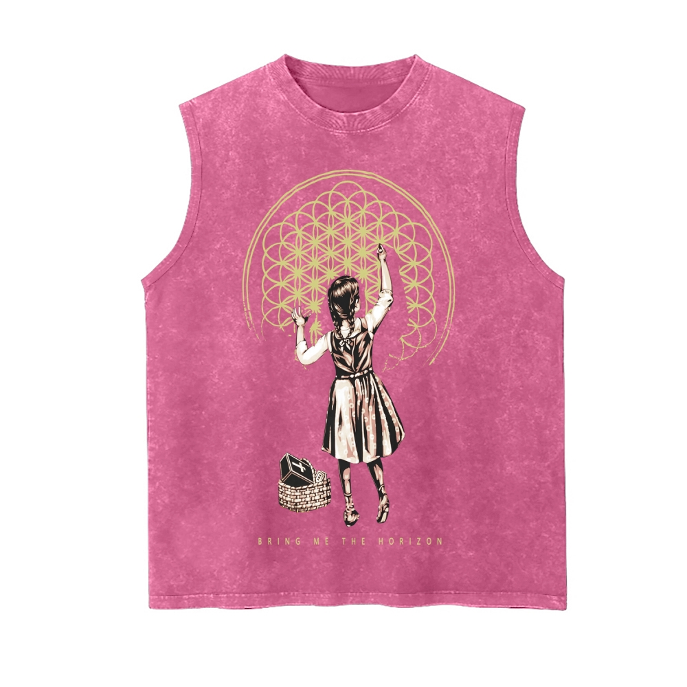Unisex Fit "Bring Me The Horizo" Washed Vest