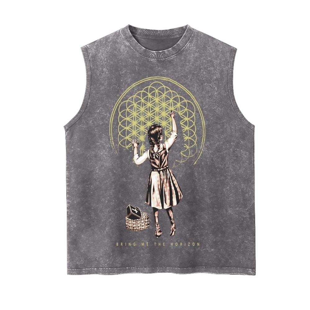 Unisex Fit "Bring Me The Horizo" Washed Vest