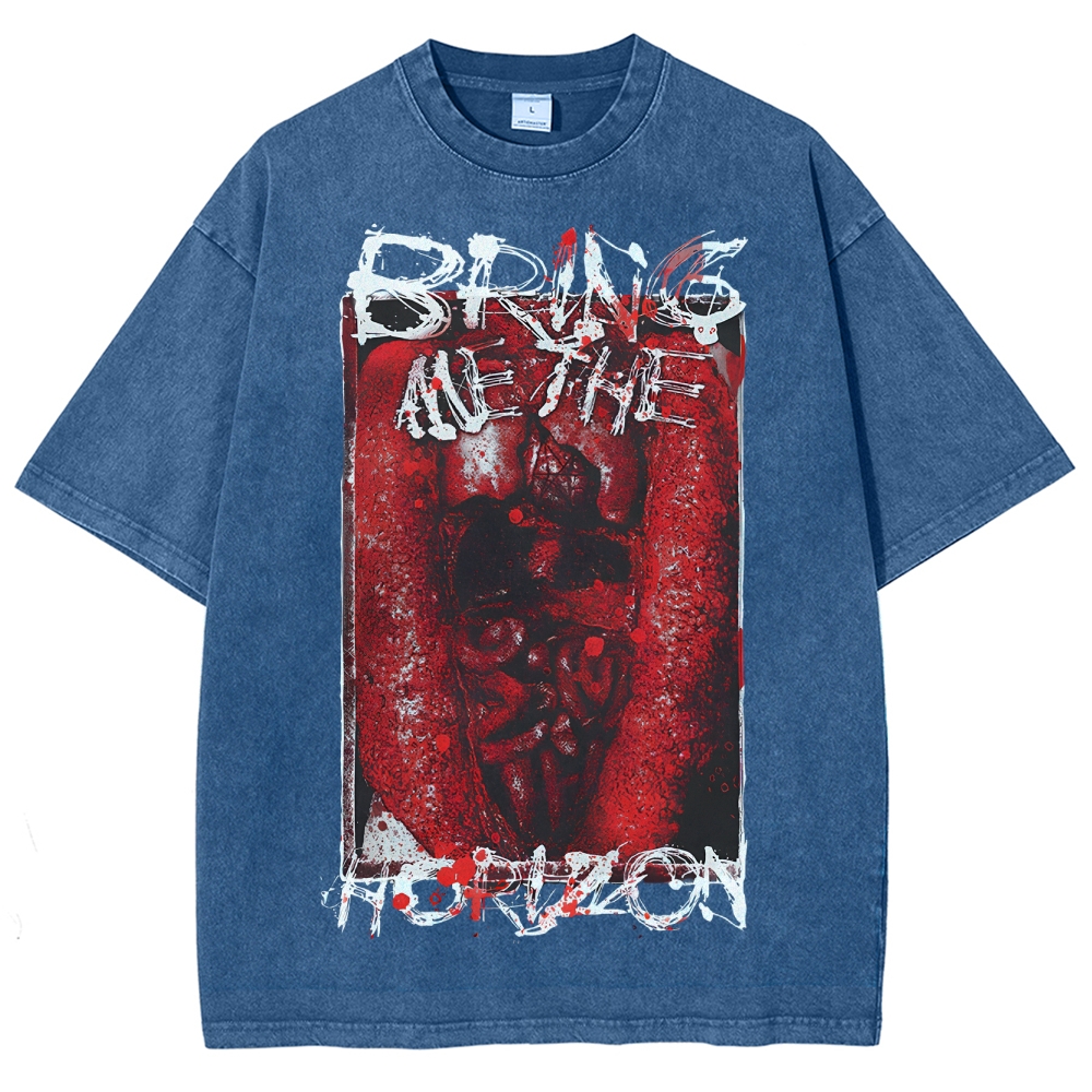 Unisex Fit “Bring Me The Horizo​​n” Washed T-Shirt