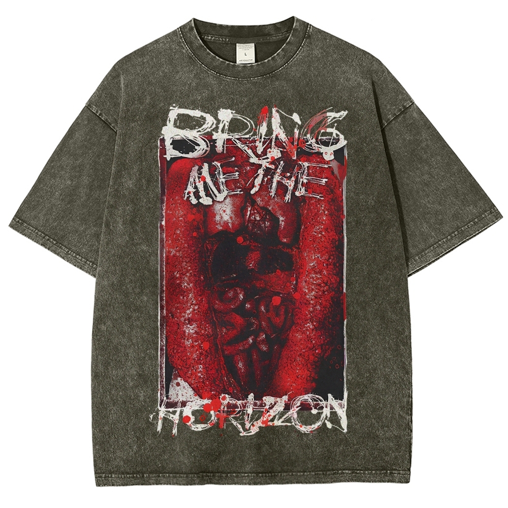 Unisex Fit “Bring Me The Horizo​​n” Washed T-Shirt