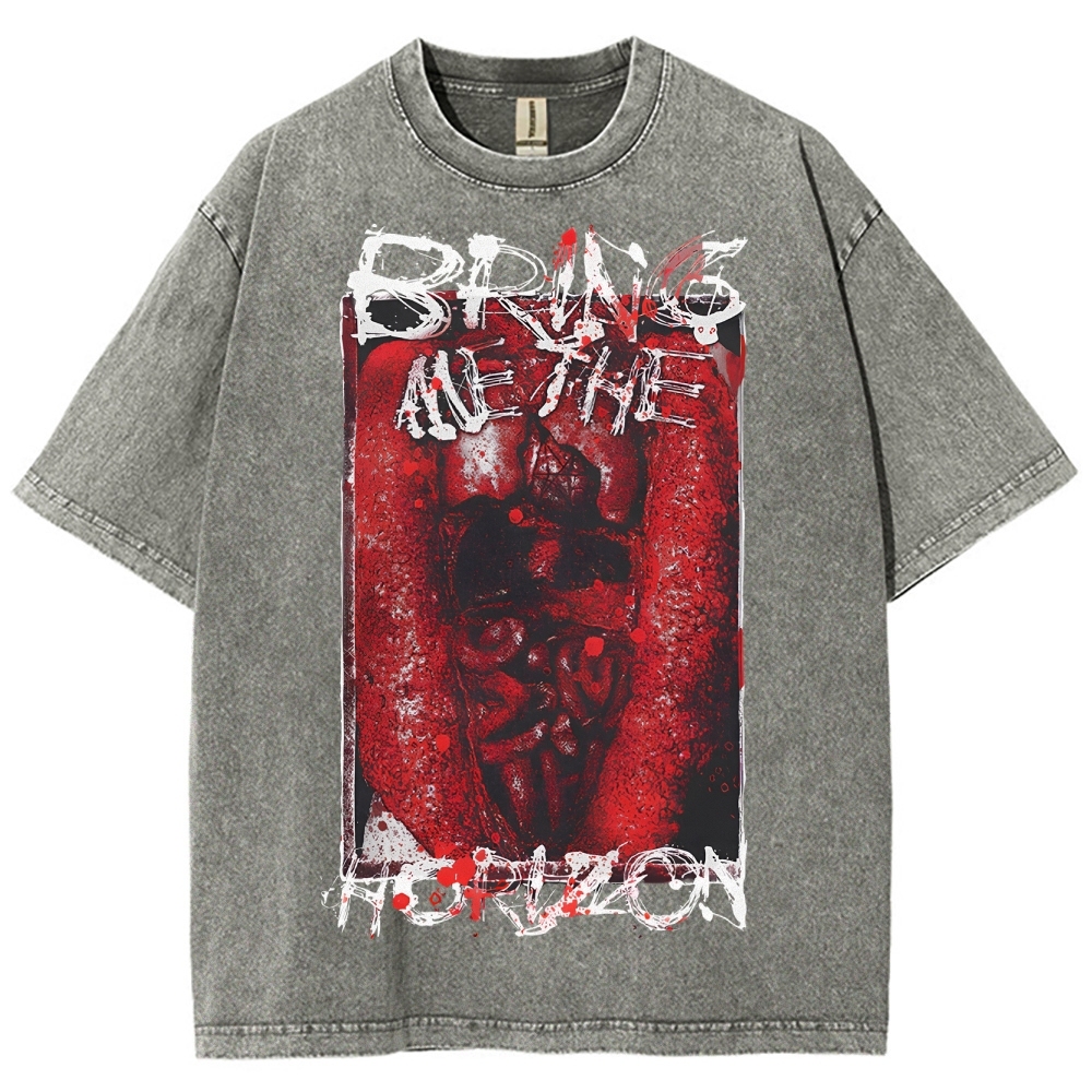 Unisex Fit “Bring Me The Horizo​​n” Washed T-Shirt