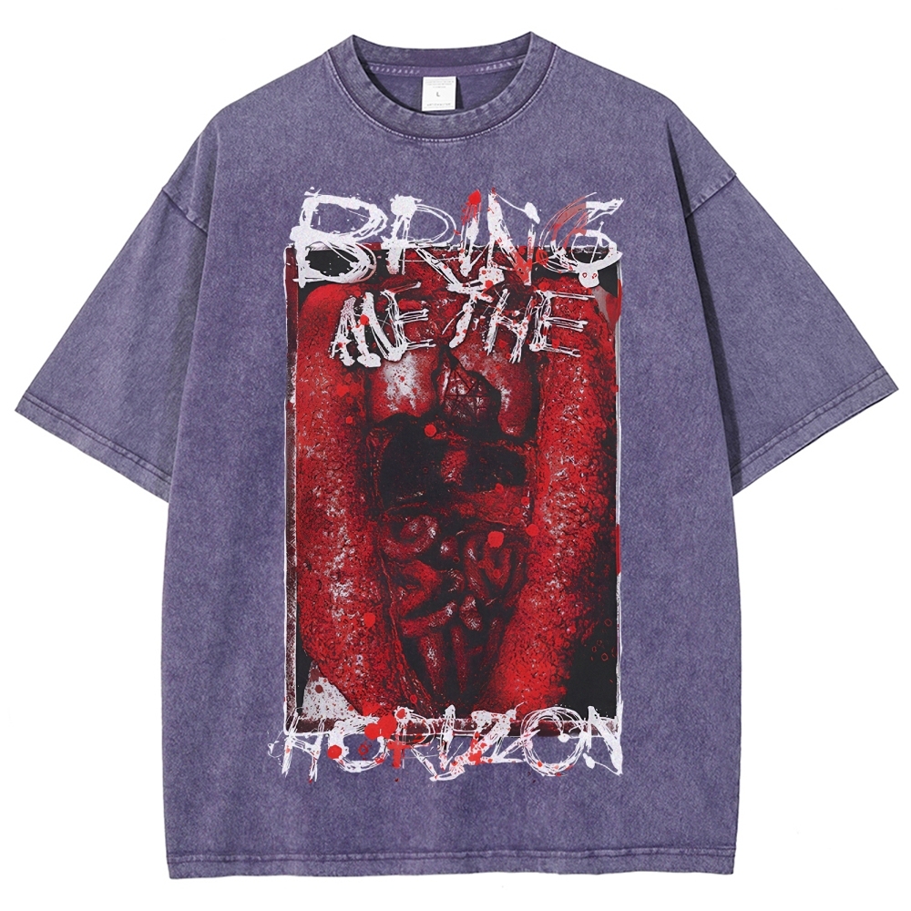 Unisex Fit “Bring Me The Horizo​​n” Washed T-Shirt