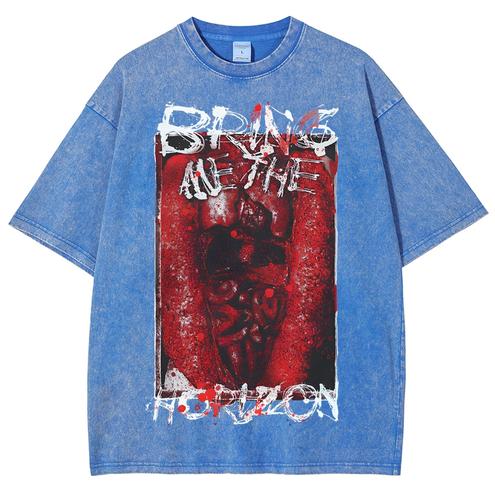 Unisex Fit “Bring Me The Horizo​​n” Washed T-Shirt