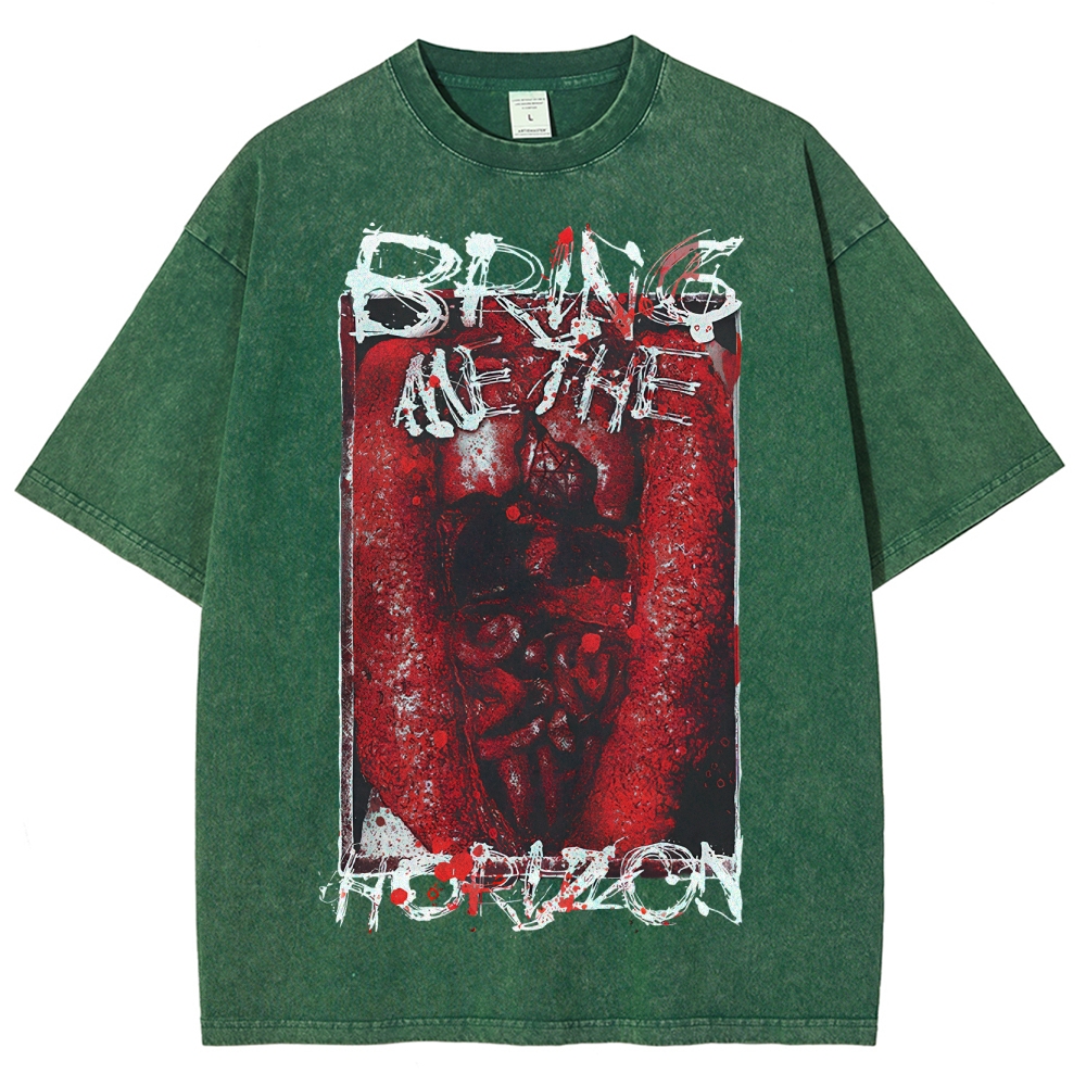 Unisex Fit “Bring Me The Horizo​​n” Washed T-Shirt